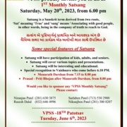 First Monthly Satsang
